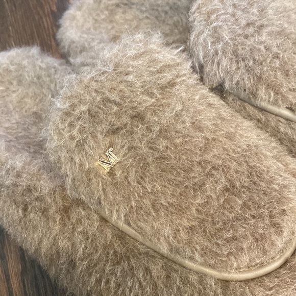 Max Mara MaxMara Teddy Mules 7 37 Slippers Alpaca Natural - Picture 3 of 7